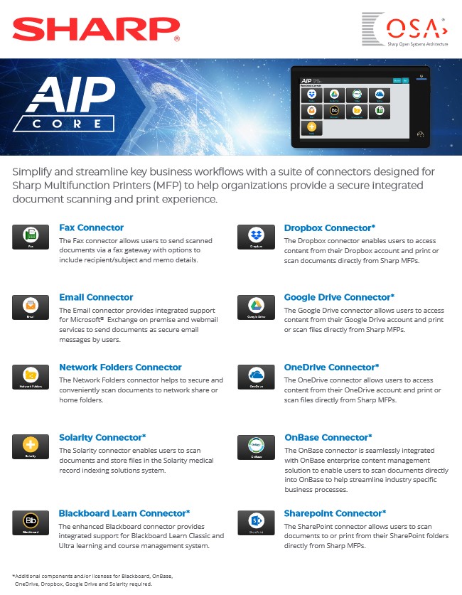 Sharp, Aip Connect, Specialty Business Solutions